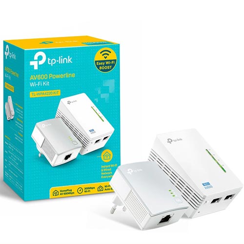 TP-Link  کیت آداپتور پاورلاین و توسعه دهنده بی‌سیم تی پی لینک مدل TL-WPA4220KIT 